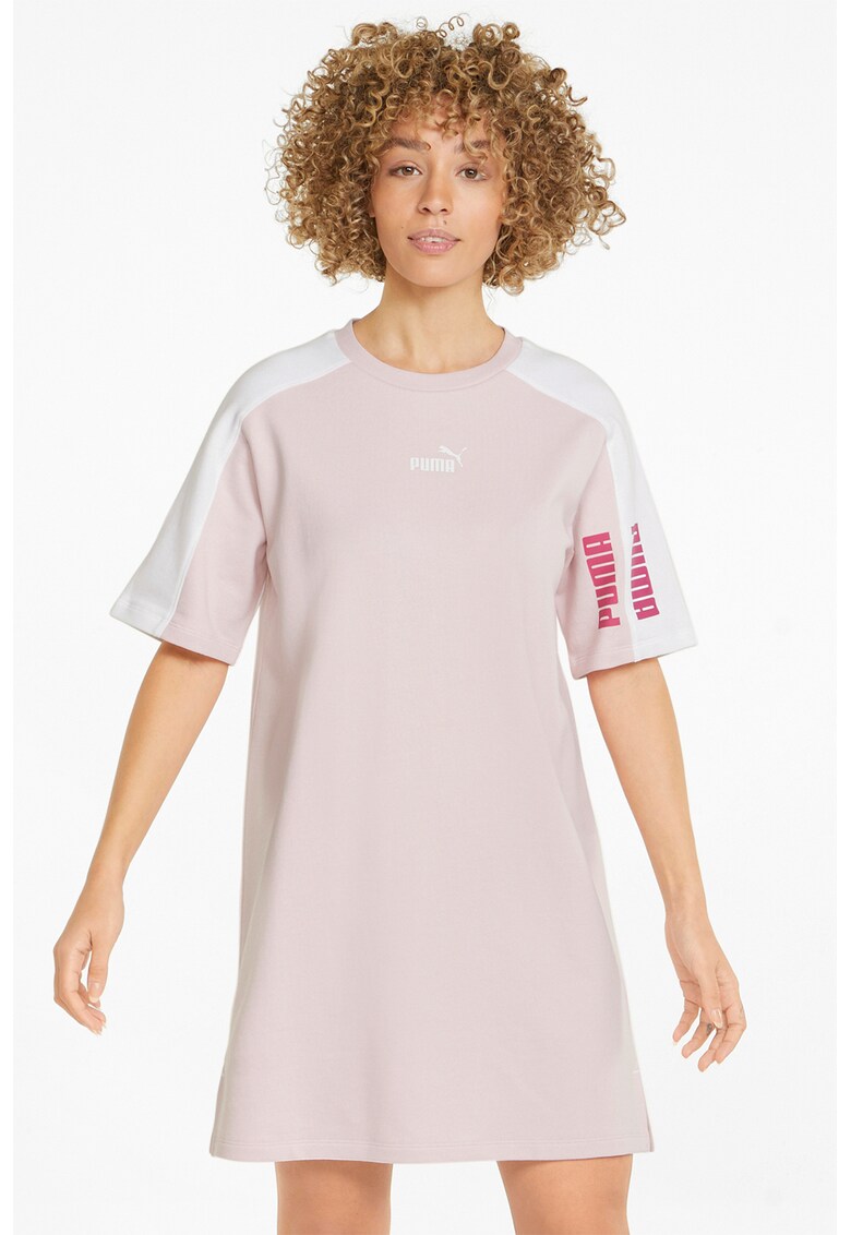 Rochie tip tricou relaxed fit cu maneci raglan Power