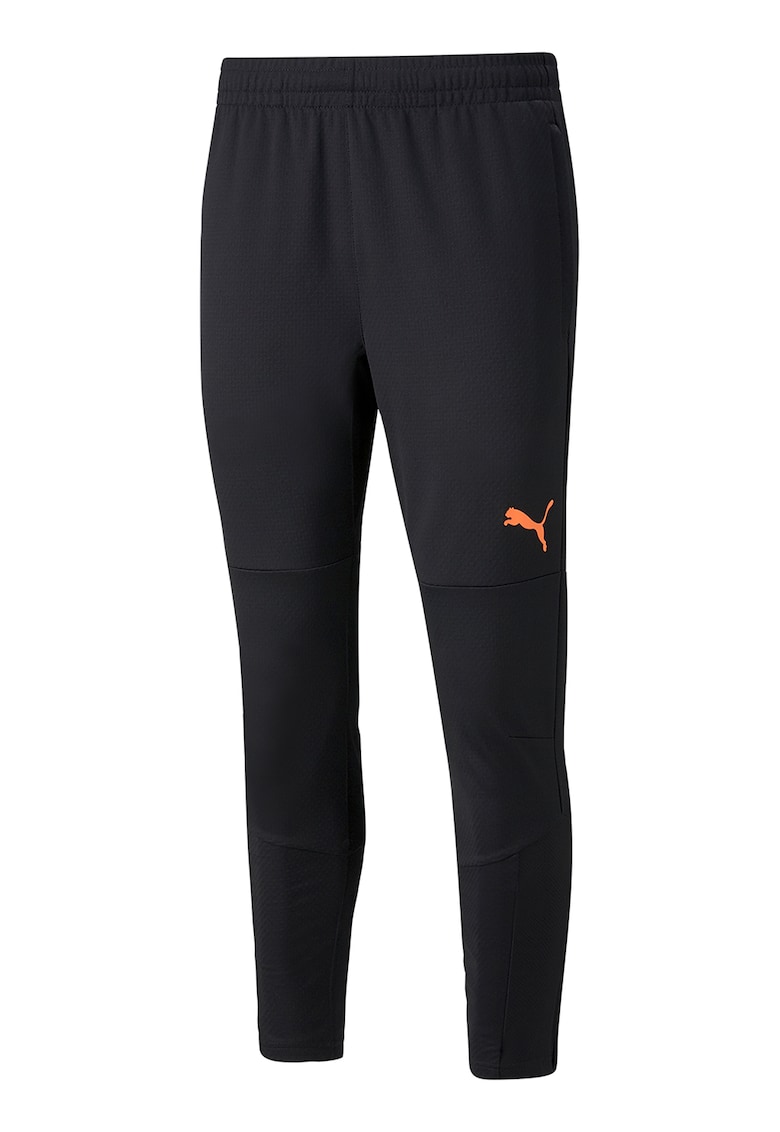 Pantaloni sport de fotbal individualFINAL - Negru/Portocaliu neon