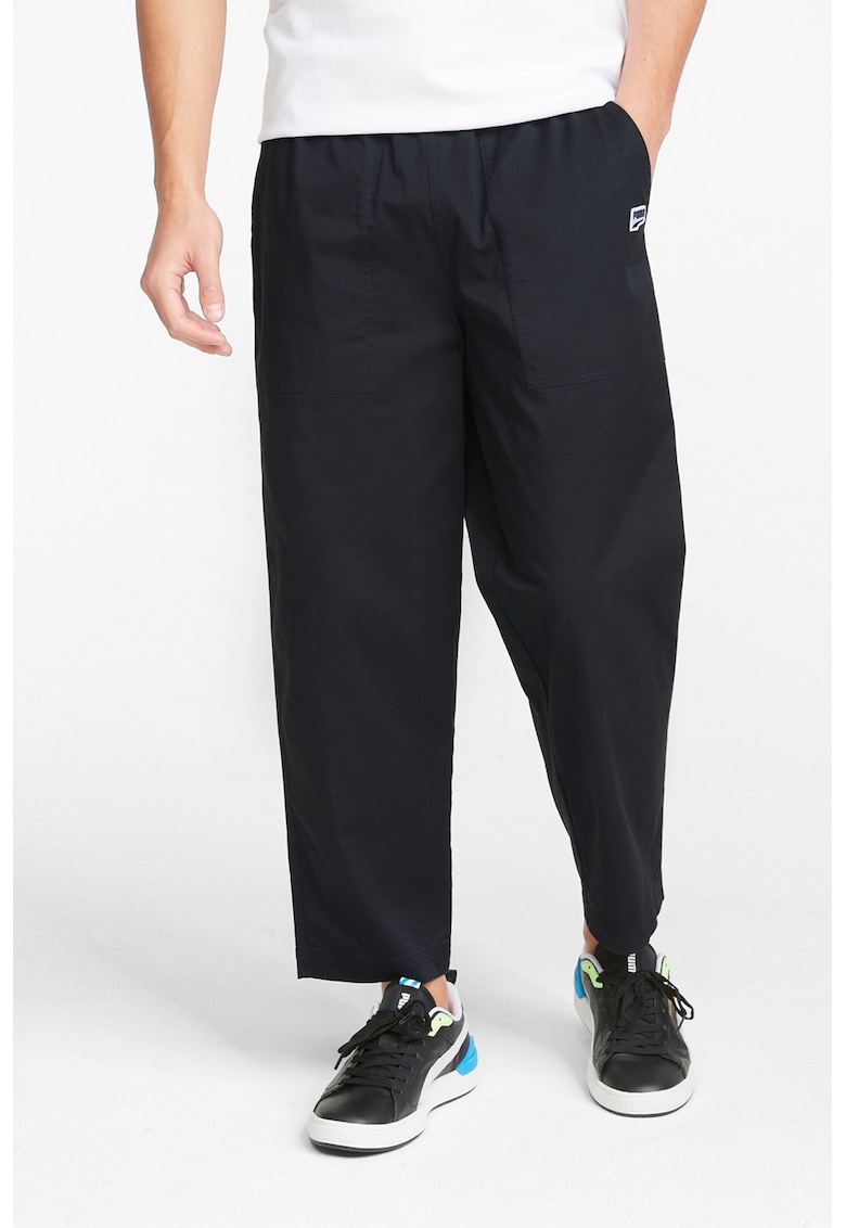Pantaloni relaxed fit cu snur in talie Downtown
