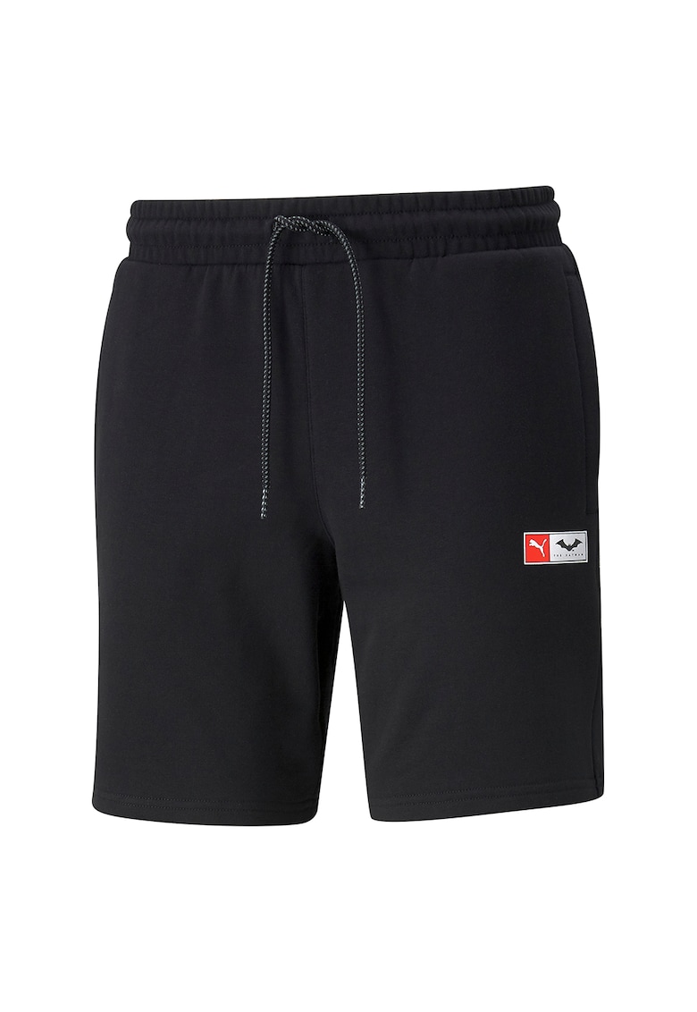 Pantaloni sport scurti cu talie ajustabila - Negru