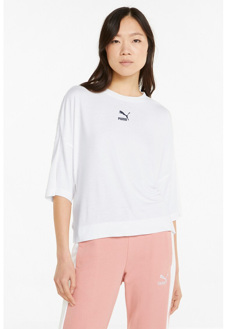 Tricou supradimensionat cu decupaj lateral Classics
