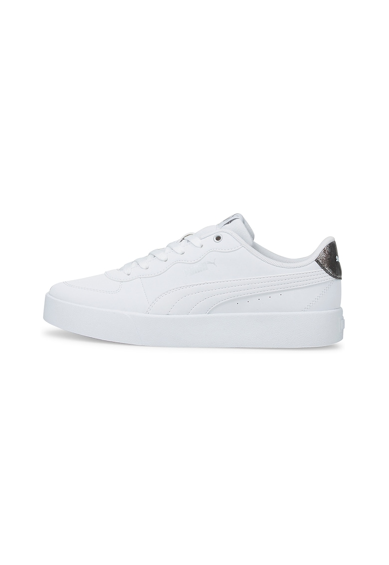 Puma Pantofi sport low-top din piele ecologica Skye Clean Raw Metallic - Alb