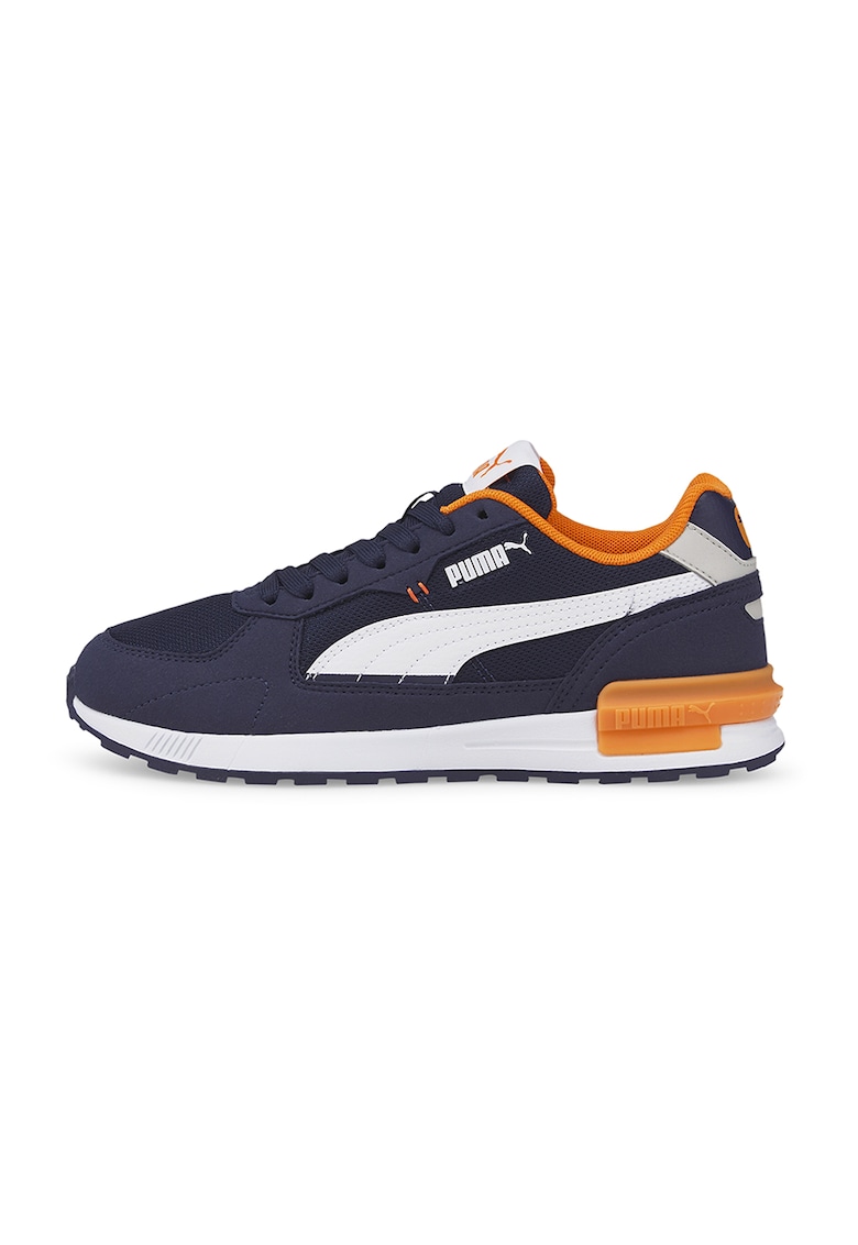 Pantofi sport cu insertii din plasa Graviton Jr - Portocaliu/Bleumarin