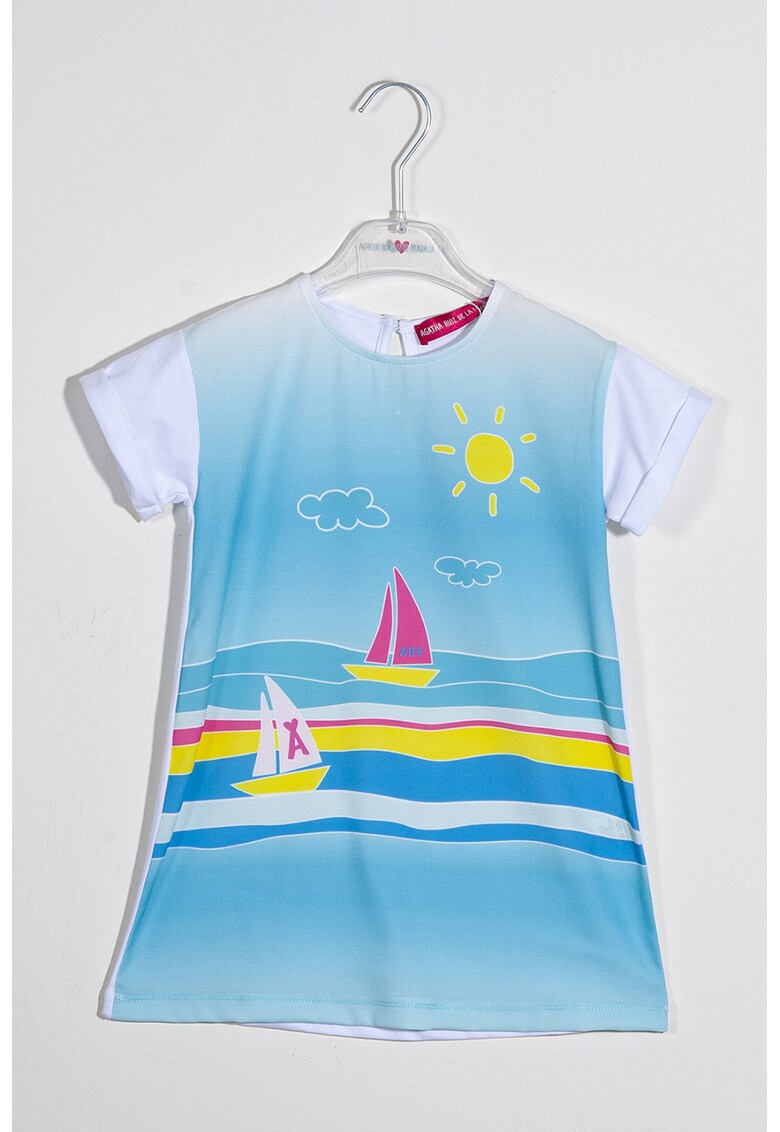 Rochie-tricou cu imprimeu