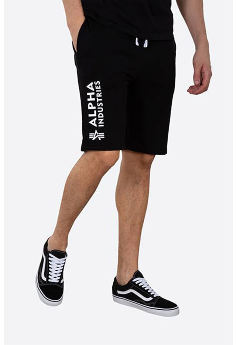 Pantaloni sport scurti cu imprimeu logo
