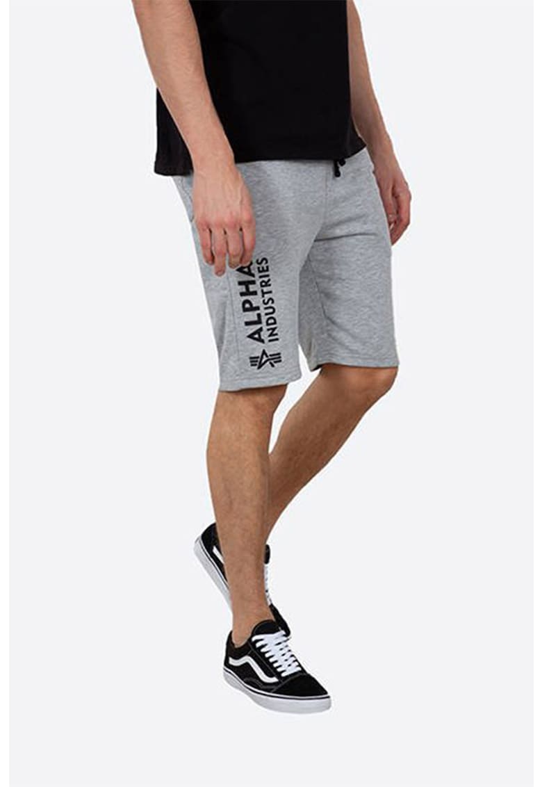 Pantaloni barbati sport scurti cu imprimeu logo
