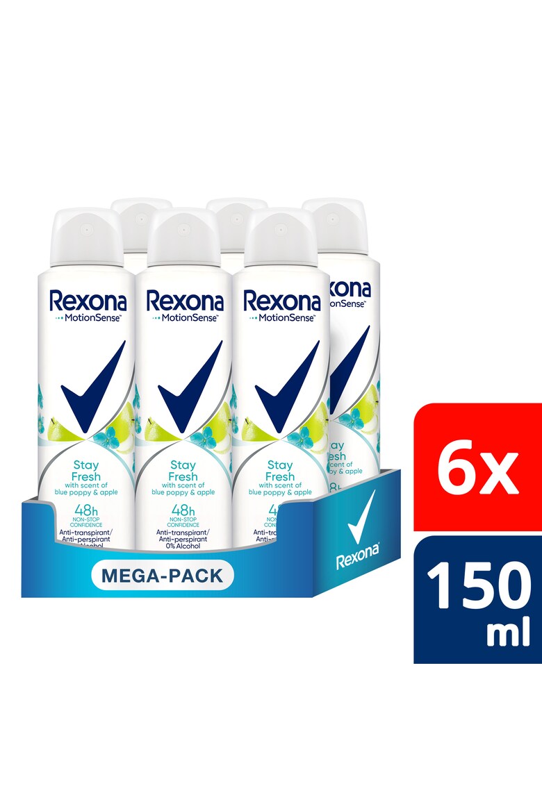 Blue Poppy&Apple deodorant antiperspirant pentru femei - 6x150ml