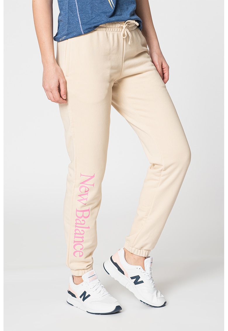 Pantaloni sport cu imprimeu logo Essentials fashiondays.ro imagine noua 2022