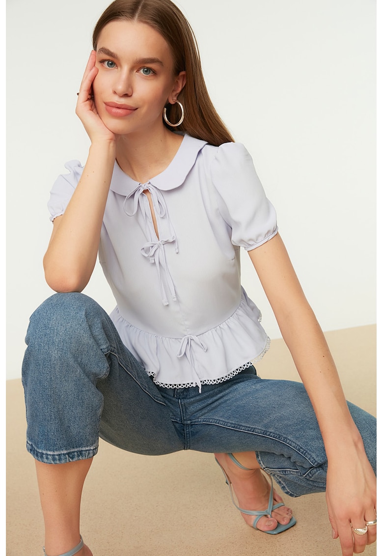 Bluza cu detaliu cu funda