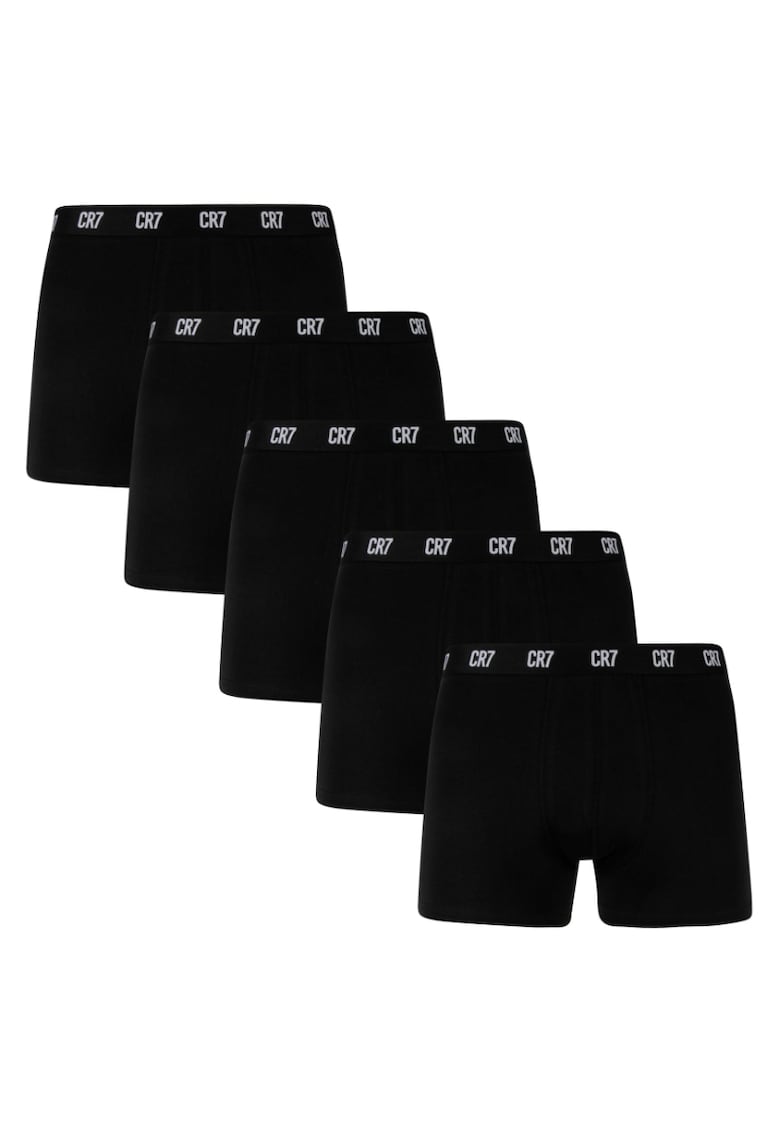 Set 5 perechi boxeri barbati  Bumbac/Elastan - Negru.