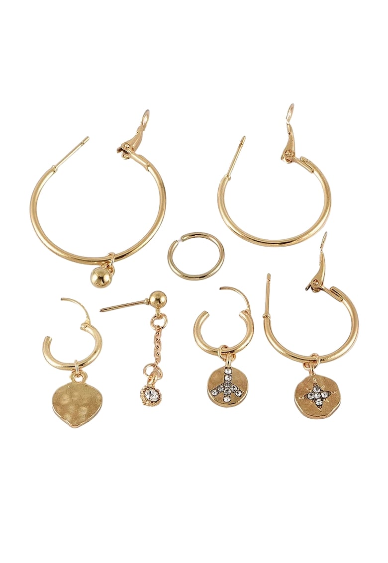 Set 7 cercei aurii - cu pietre - Davine C22 -