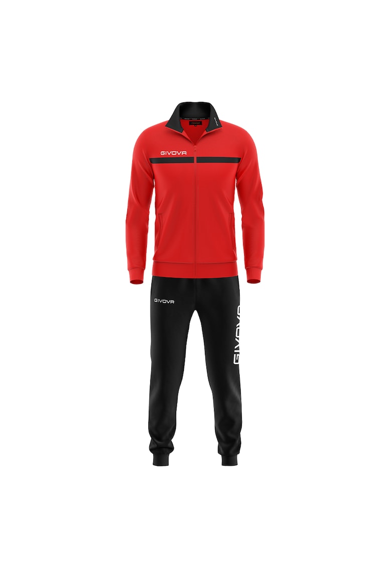 Trening One Full Zip - Rosu/Negru