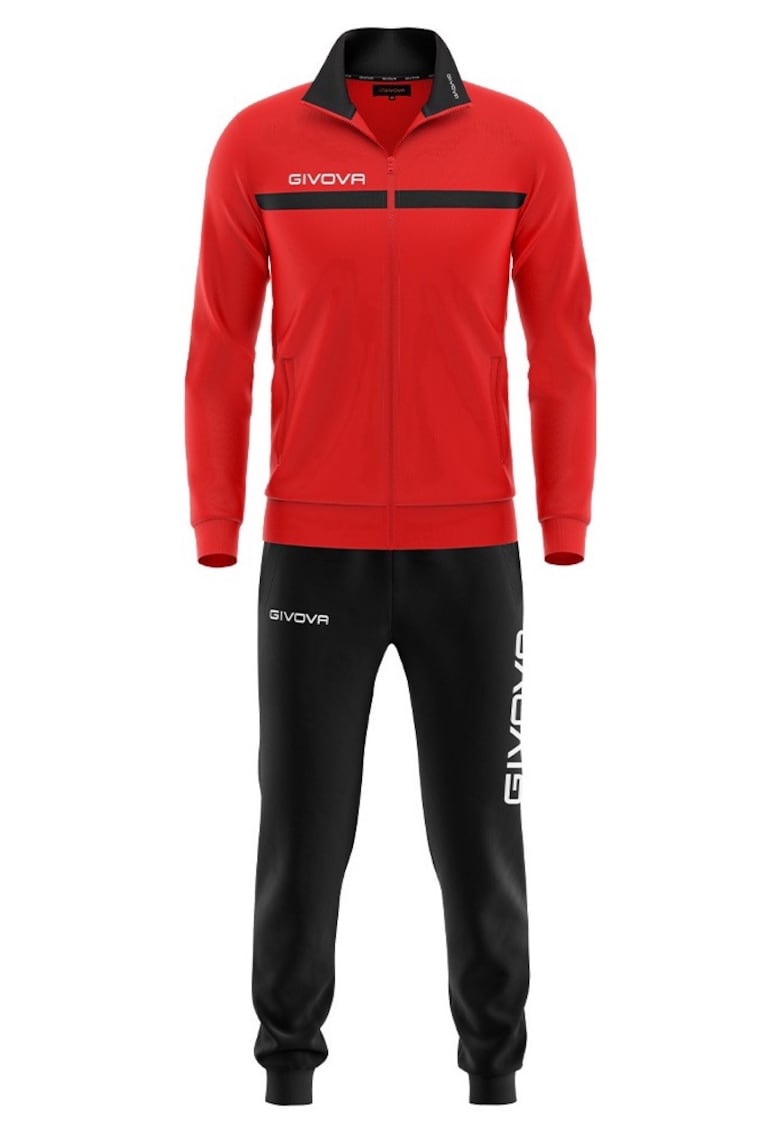 Trening One Full Zip - Rosu/Negru