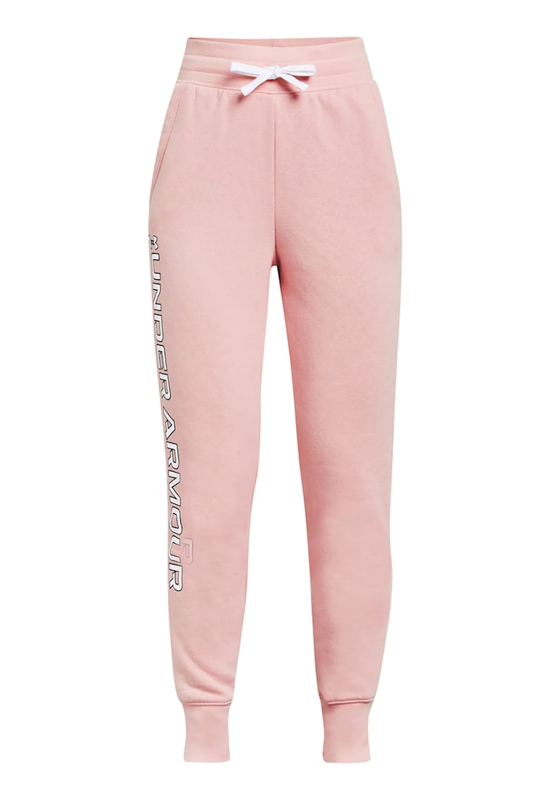 Pantaloni cu imprimeu logo pentru fitness Rival - Roz pastel