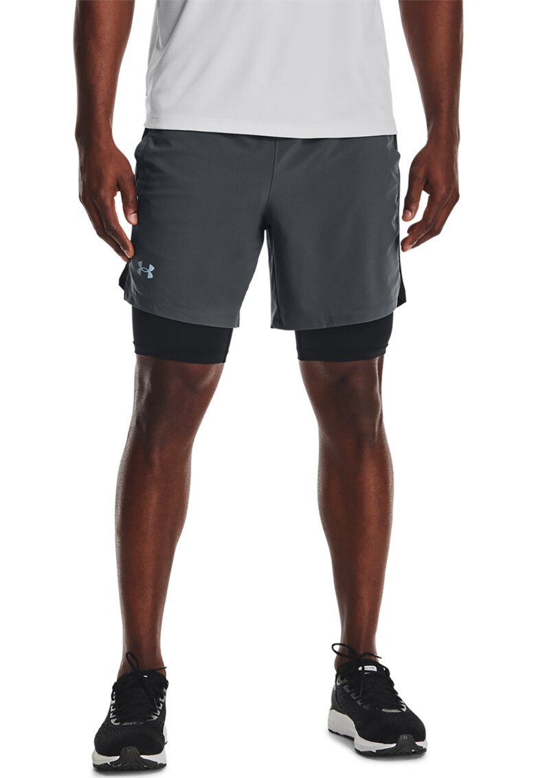 Къс панталон Launch за бягане с лого Under Armour