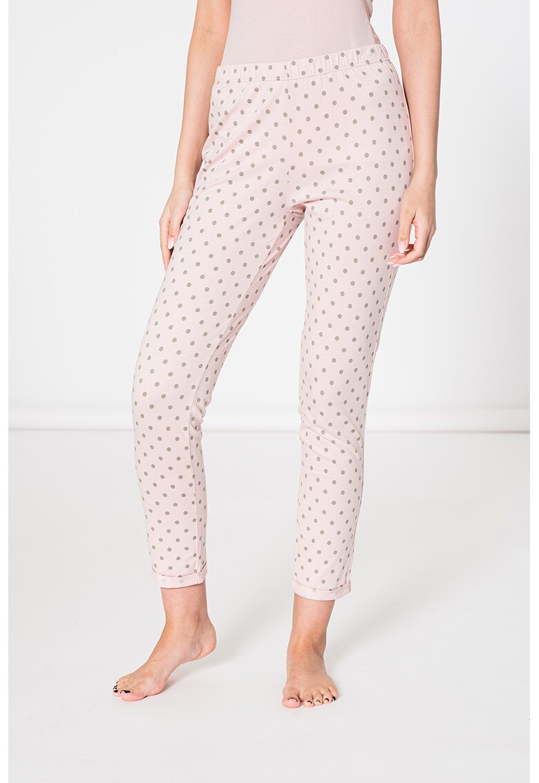 Pantaloni de pijama cu buline fashiondays imagine noua