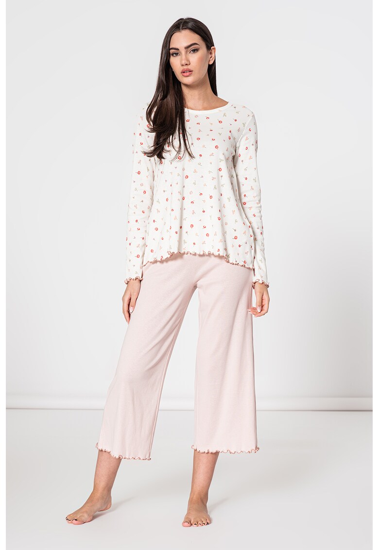 Pijama cu imprimeu floral United Colors of Benetton Underwear