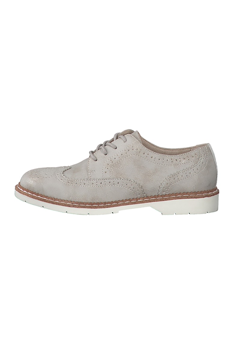 Pantofi din piele ecologica cu model brogue s.Oliver brogue