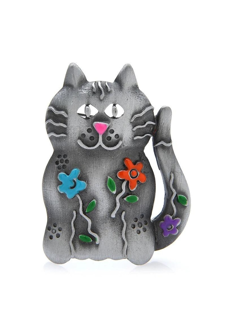 Brosa argintie - forma de pisica - Edla C7 - Brosa argintie - forma de pisica - Edla C7 -