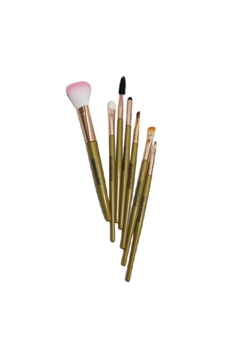 Set pensule machiaj -  7 pensule - Verde