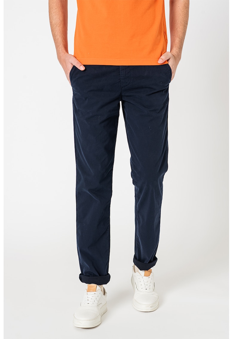 Pantaloni chino slim fit din amestec de bumbac