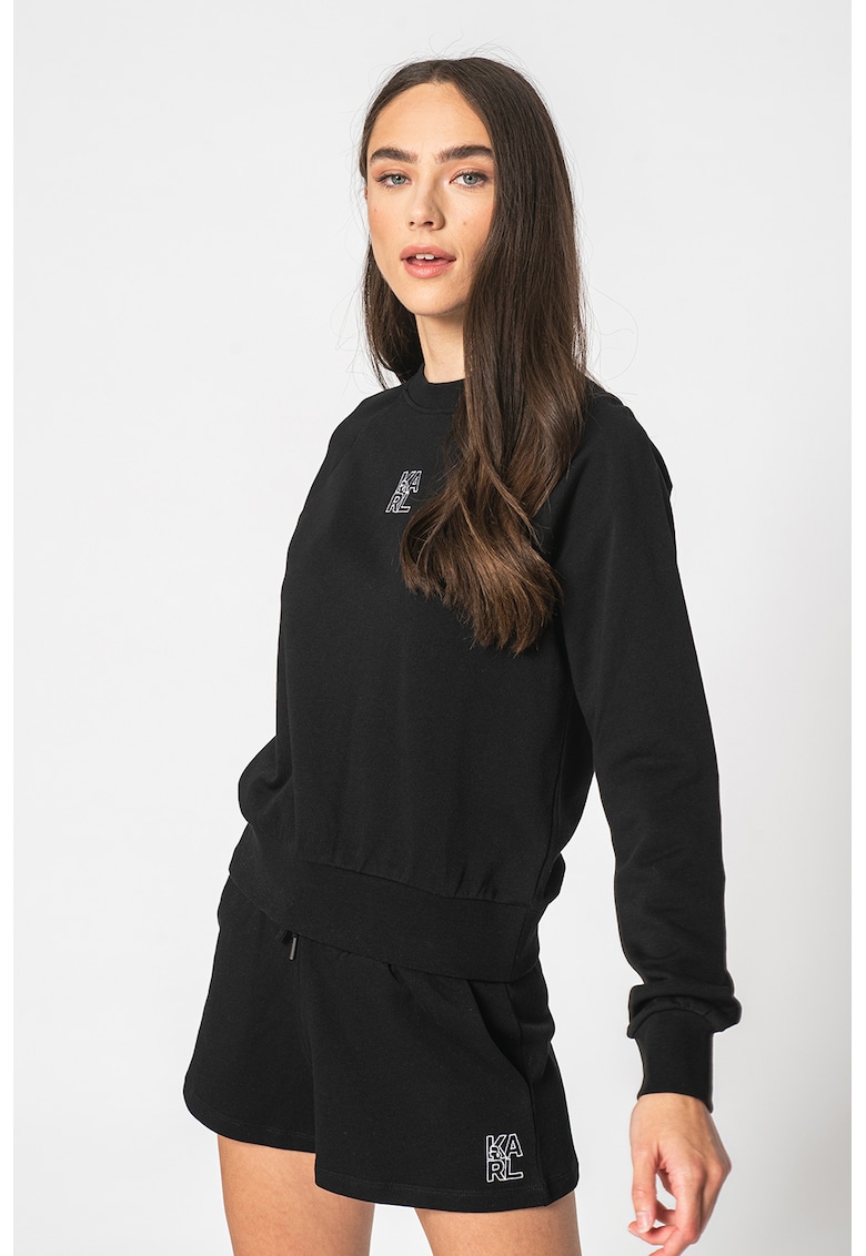 Суитшърт от органичен памук Athleisure с реглан ръкави