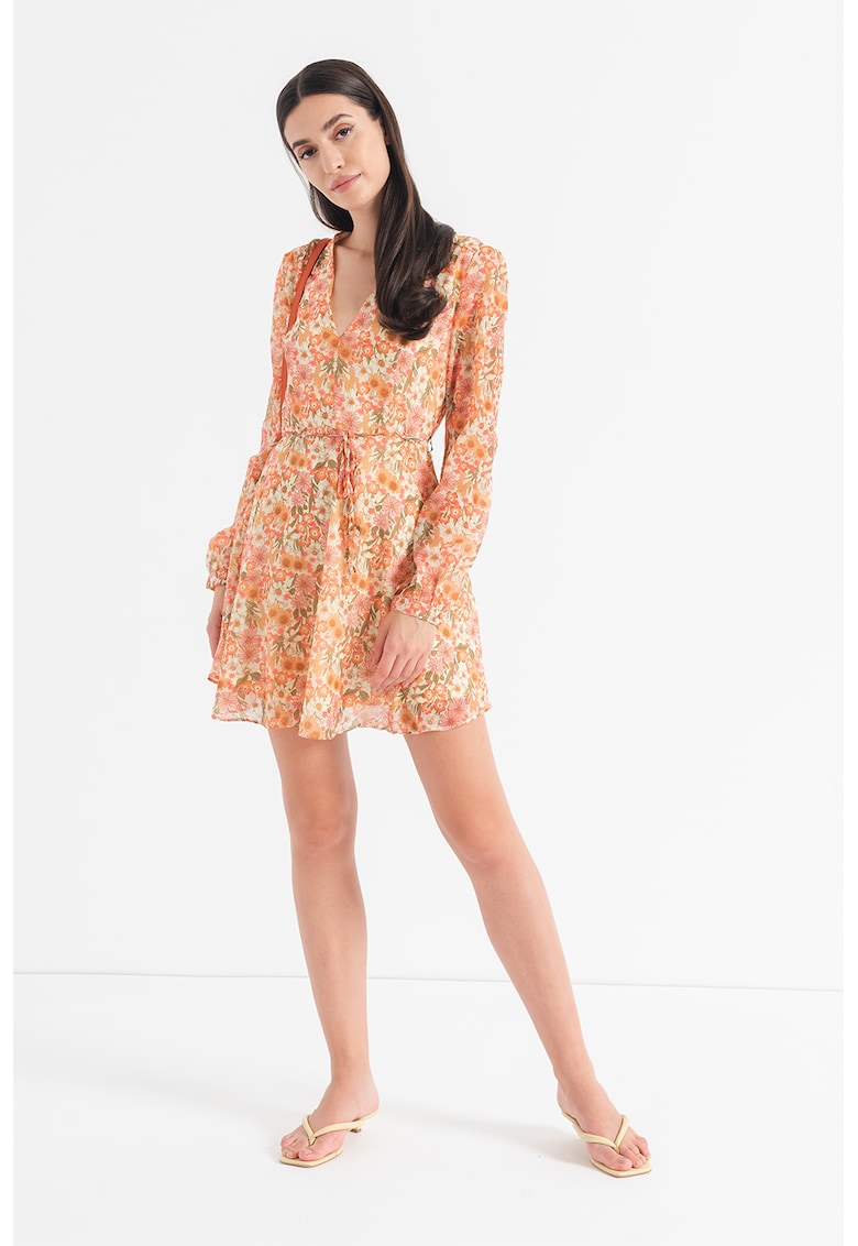 Rochie evazata cu imprimeu floral