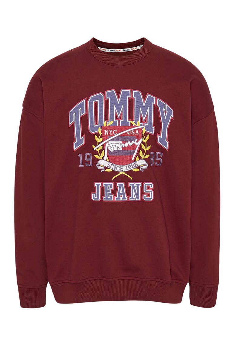 Bluza sport din amestec de bumbac organic cu broderie logo Tommy Jeans amestec