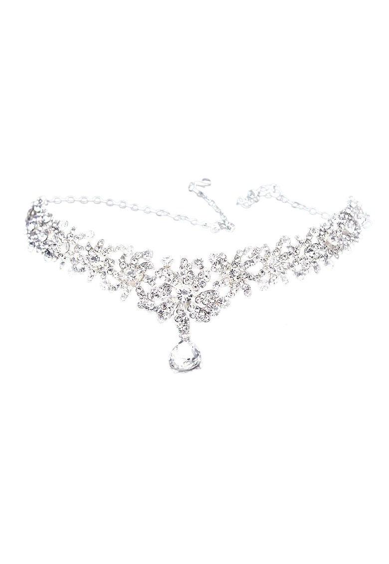 Accesoriu de frunte - argintiu - cu pietre - Edeline C5 - Accesoriu de frunte - argintiu - cu pietre - Edeline C5 -