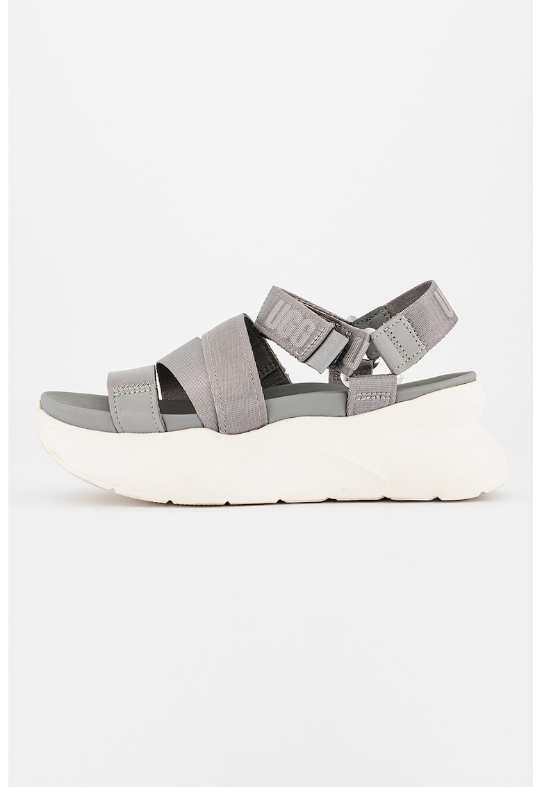 Sandale wedge cu velcro