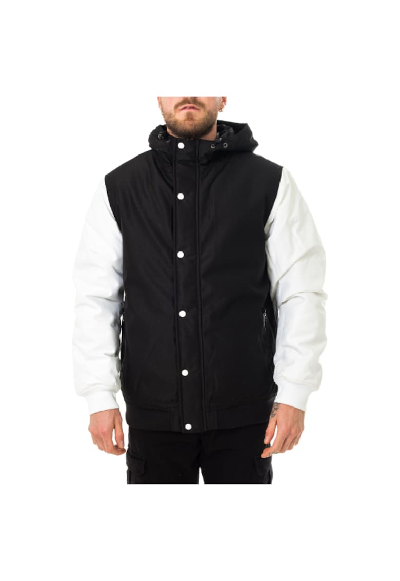 Jacheta Barbat Poliester - Negru/Alb - Alb/Negru