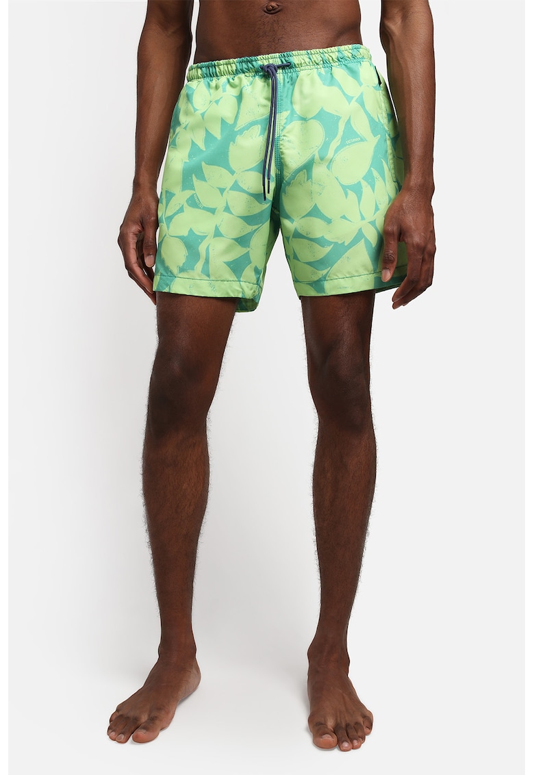 Pantaloni scurti de baie cu model - Verde deschis