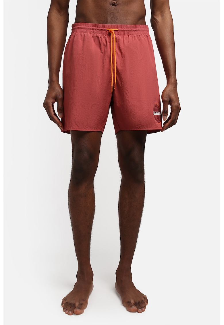 Pantaloni scurti de baie cu buzunare Verney - Rosu stins