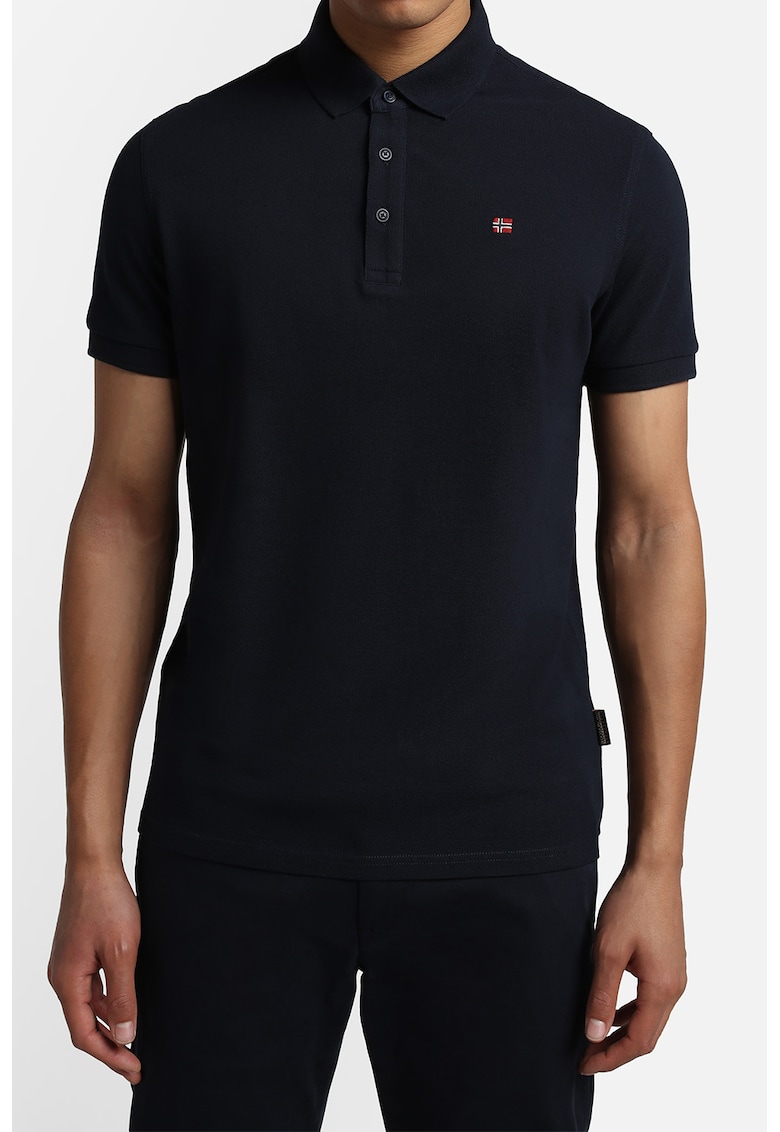 Tricou polo de bumbac Eolanos - Bleumarin