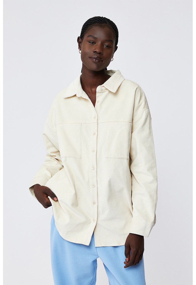 Jacheta tip camasa relaxed fit usoara din reiat Cotton On imagine noua