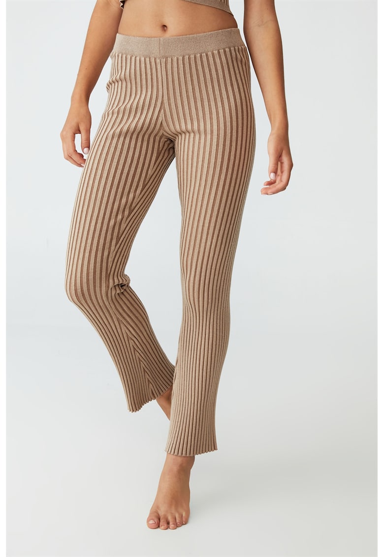 Pantaloni lungi de pijama cu aspect striat Cotton On Cotton On