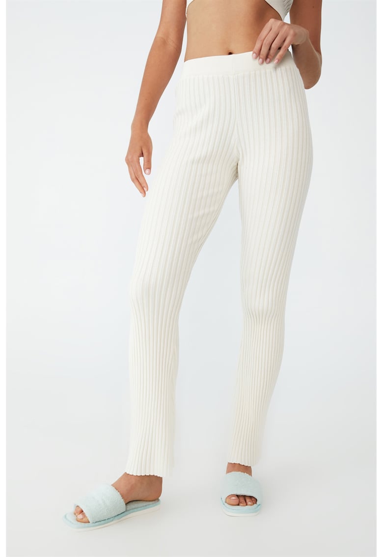 Pantaloni lungi de pijama cu aspect striat Cotton On imagine noua