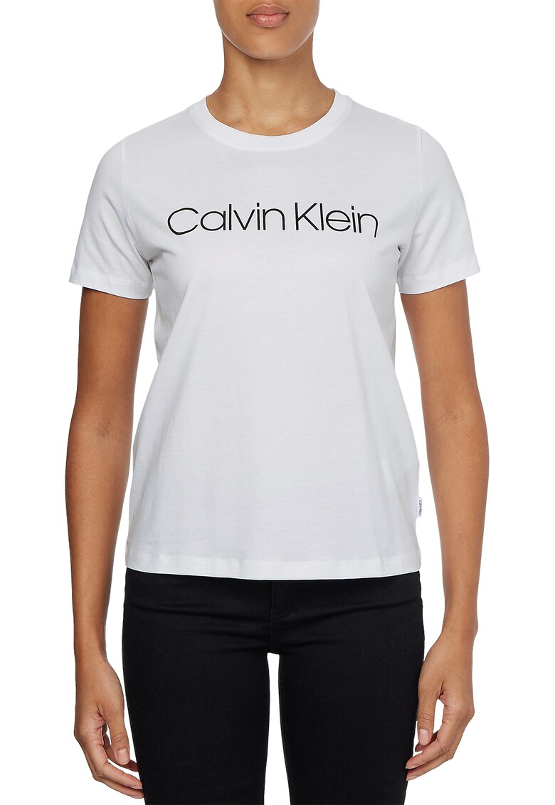 Tricou de bumbac organic cu imprimeu logo CALVIN KLEIN