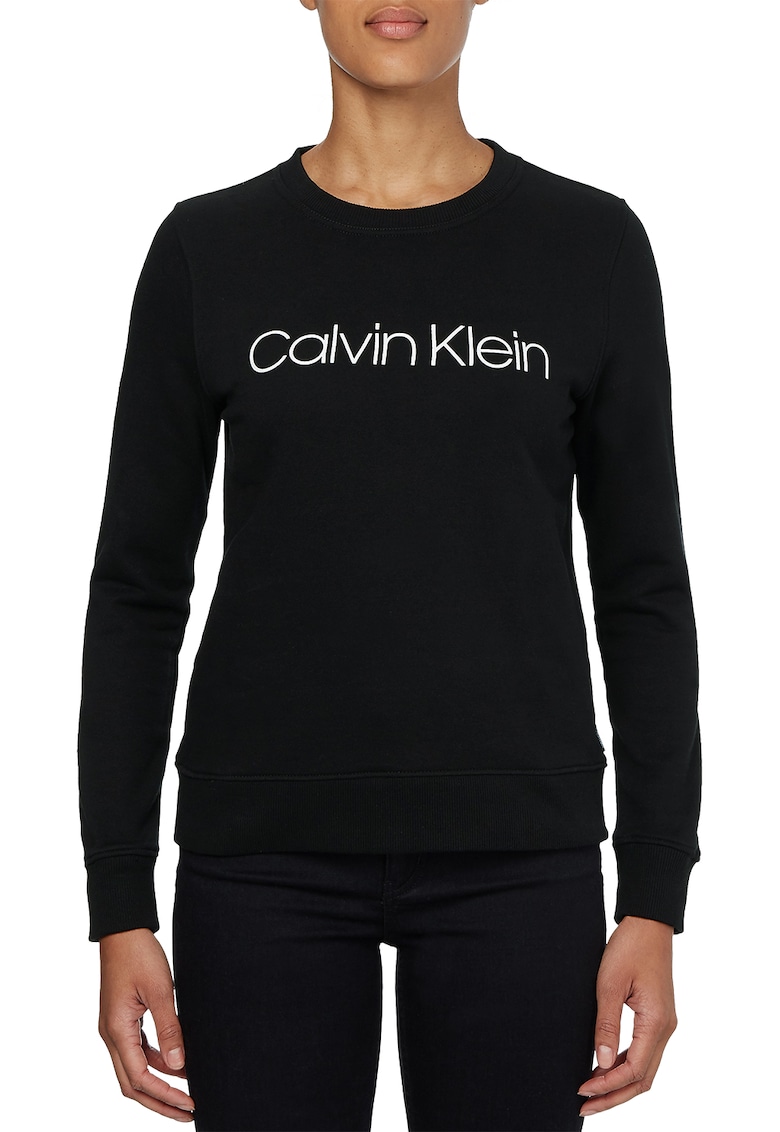 Bluza sport de bumbac cu imprimeu logo CALVIN KLEIN imagine noua