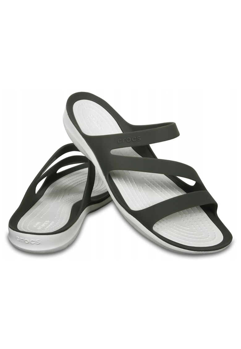 Sandale dama -  Material sintetic - Model Swiftwater - Alb/Negru