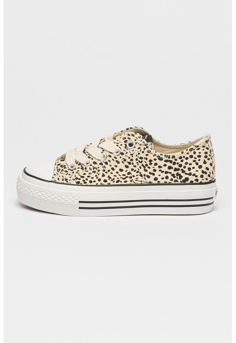 Tenisi flatform cu varf intarit