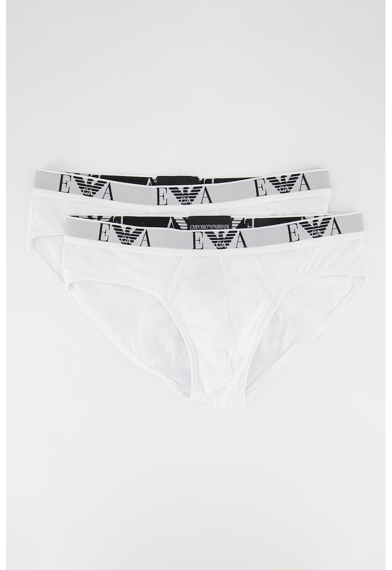 Set de chiloti cu banda logo in talie – 2 perechi Emporio Armani Underwear imagine noua 2022