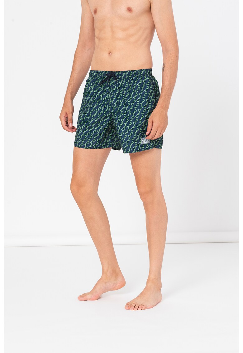 Pantaloni scurti de baie cu model logo Seaworld