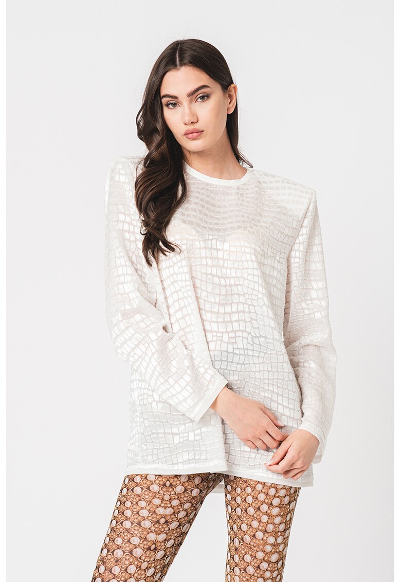 Bluza lejera cu umeri dublati