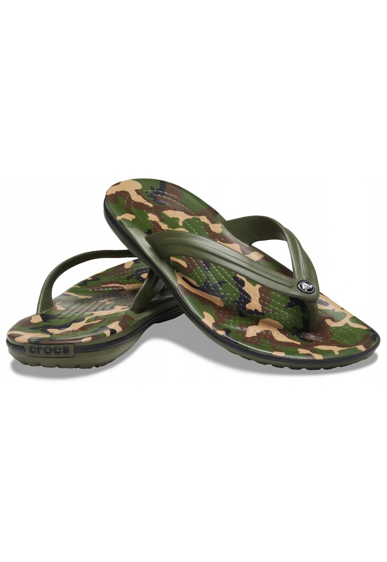 Slapi dama - ™ Crocband Printed Flip - Material sintetic - Verde kaki