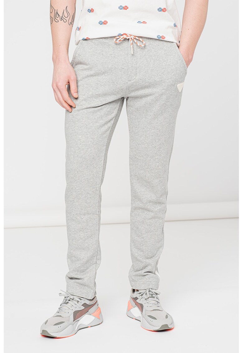 Pantaloni sport de bumbac organic cu benzi laterale contrastante fashiondays.ro