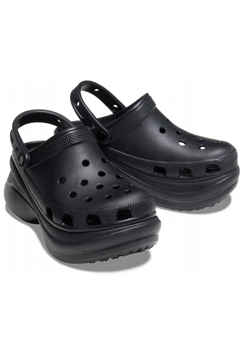 Saboti dama cu platforma - Material sintetic - Negru - Saboti dama cu platforma - Material sintetic - Negru -