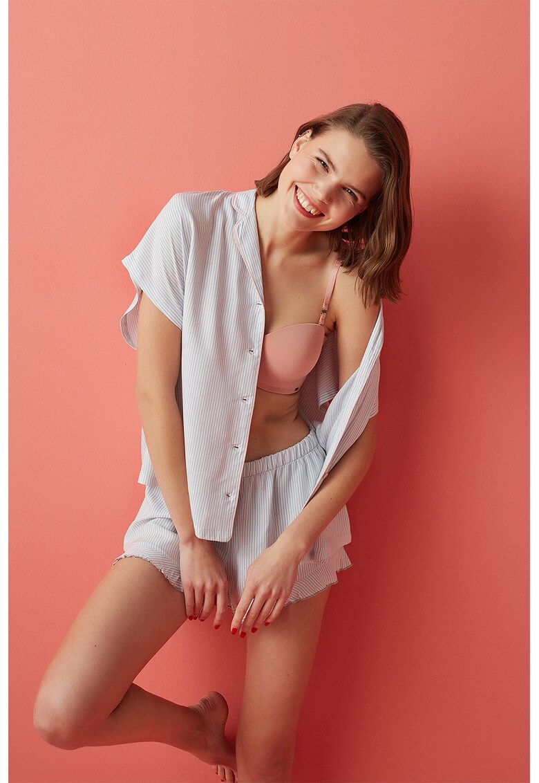Pijama scurta cu model in dungi fashiondays imagine noua