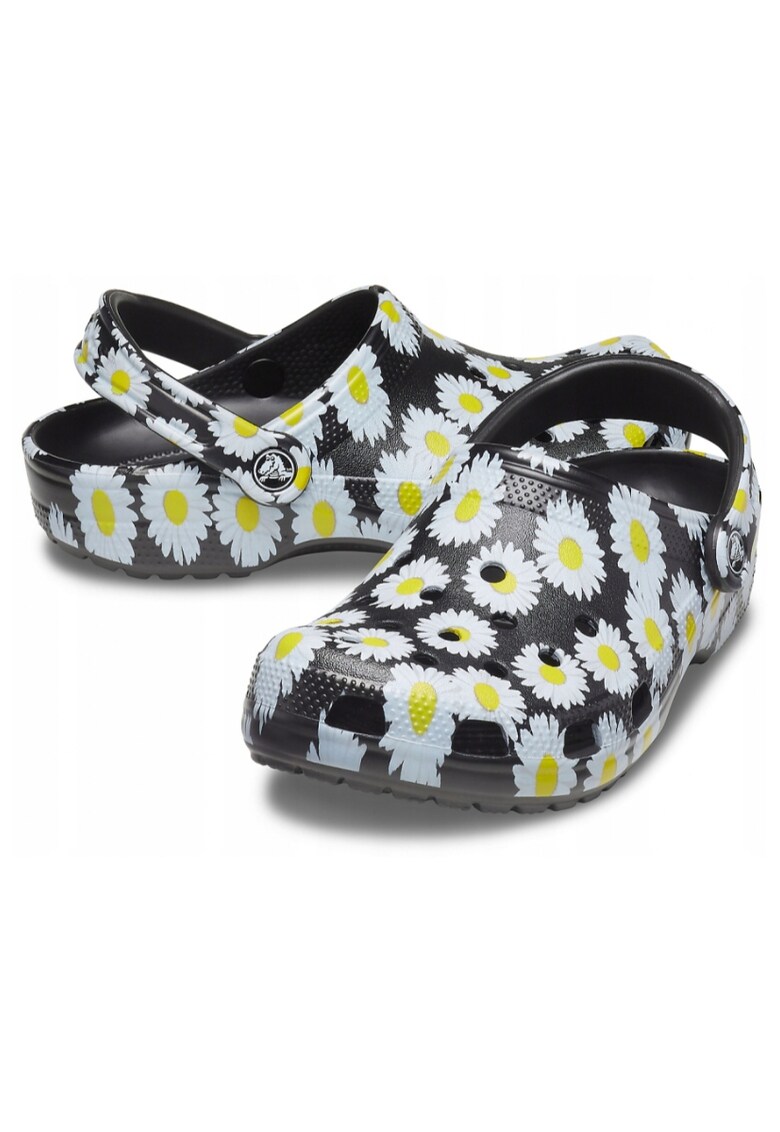 Saboti dama - ™ Comfortable Foam Slippers - Material sintetic - Negru/Alb