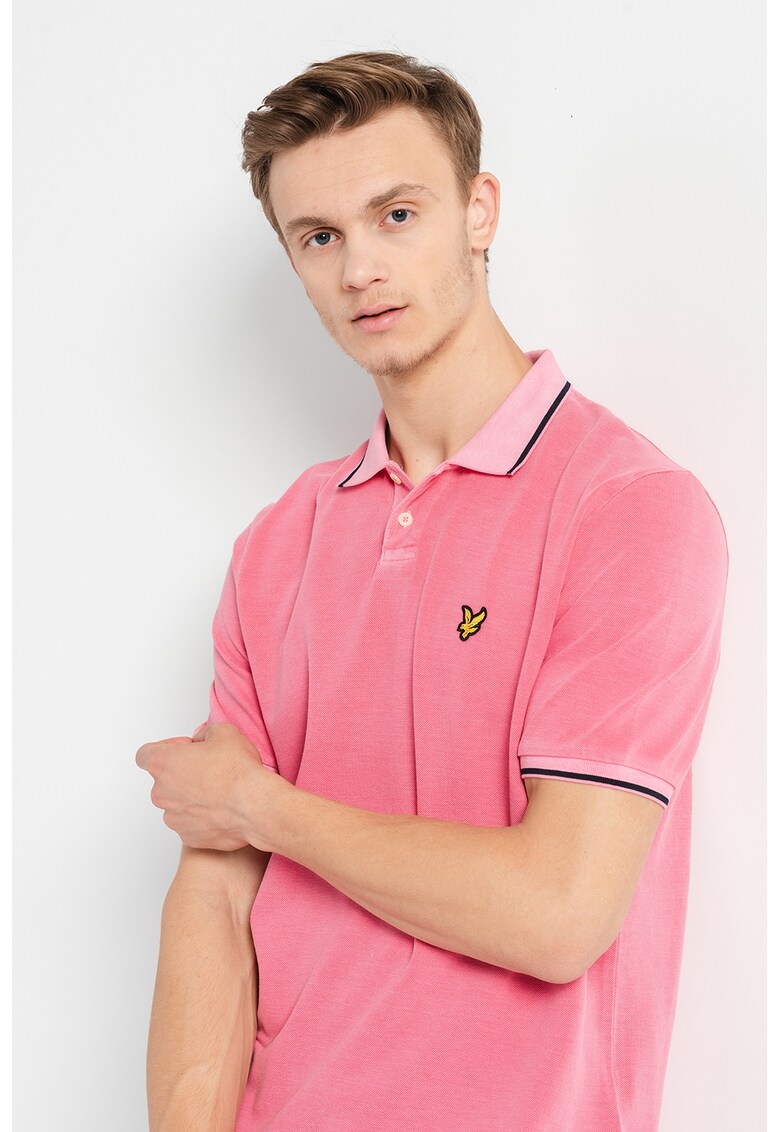 Tricou polo relaxed fit din pique